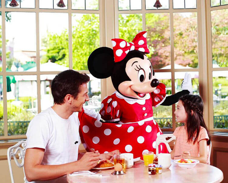 café da manhã com a Minnie na Disney Paris
